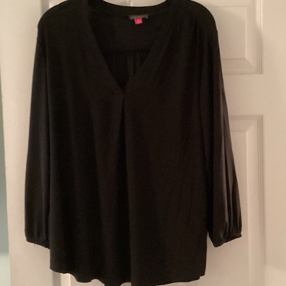 Vince Camuto Black Long Sleeve Blouse